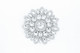 Round Flower Diamante Motif - Silver